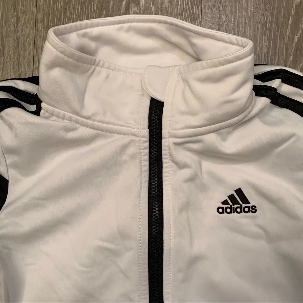 Adidas Full Zip Track Jacket Unisex Youth Size 7‎